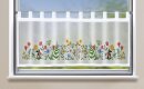 -2022410- Blumen Bunt HxB 45x140 cm Scheibengardine »Bodrum« Sichtschutz Dekoration Transparent Voile Bedruckt