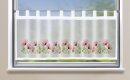 -2022410- Blumen Rosa HxB 45x140 cm Scheibengardine »Bodrum« Sichtschutz Dekoration Transparent Voile Bedruckt