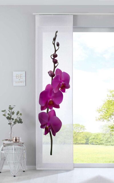 -2022400- Orchidee Lila HxB 245x60 cm Schiebegardine...