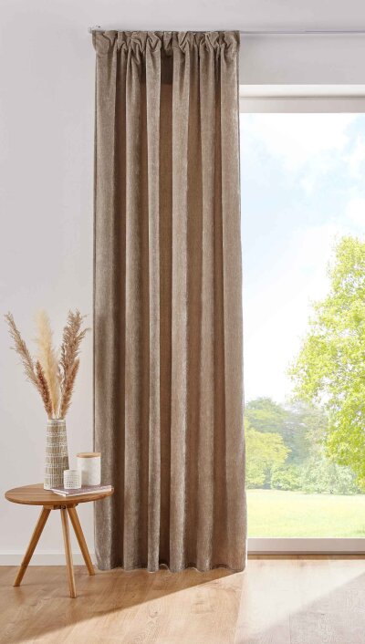 -2022500- Taupe HxB 245x140 cm Vorhang Thermo Chenille...