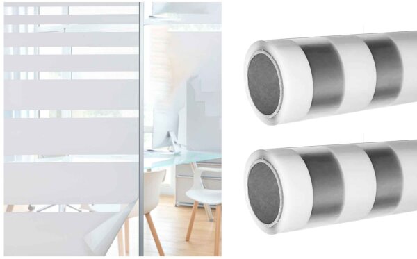 -201916000-2- Streifen LxB 200x67 cm 2er Set Fensterfolie selbsthaftend Sichtschutzfolie UV Schutz statische Haftung