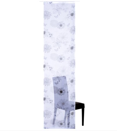 Schiebevorhang, mit Klettband, Farbe Grau, Design...