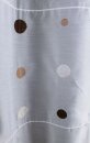 Dekoschal, mit Ösen, Farbe Creme, Design Kreise, Punkte, Bestickt, Halbtransparent, Waschbar, in verschiedenen Größen erhältlich -168291-