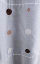 Dekoschal, mit Ösen, Farbe Creme, Design Kreise, Punkte, Bestickt, Halbtransparent, Waschbar, Maße HxB 225x140 cm
