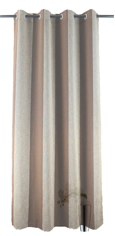 Deko-Store BRAUN halbtransparenter Stoff Ösen oder Gardinenband Kräuselband verschiedene Größen -99552-
