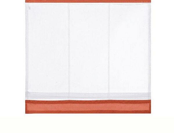 Raffrollo, mit Klettband, Farbe Weiss, Deko-Blende Kürbis, transparen,  10,90 €