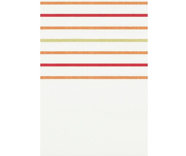 Dekoschal Gardine, mit Kräuselband, Farbe Orange und Rote Querstreife,  10,90 €