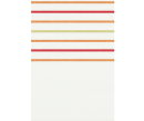 Dekoschal Gardine, mit Kr&auml;uselband, Farbe Orange und Rote Querstreifen, Halbtransparent, in verschiedenen Gr&ouml;&szlig;en 