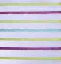 Gardine, mit Kräuselband, Farbe Grün, Aubergine, Design Querstreifen, Halbtransparent, Waschbar, Maße HxB 145x135 cm