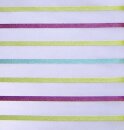 Gardine, mit Kräuselband, Farbe Grün, Aubergine, Design Querstreifen, Halbtransparent, Waschbar, Maße HxB 225x135 cm