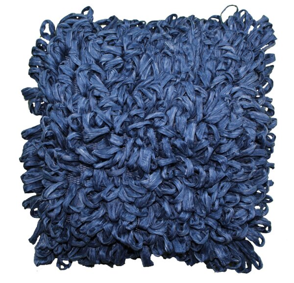 Kissenhülle Blau Stoff mit Reißverschluss ohne füllung 40x40 cm